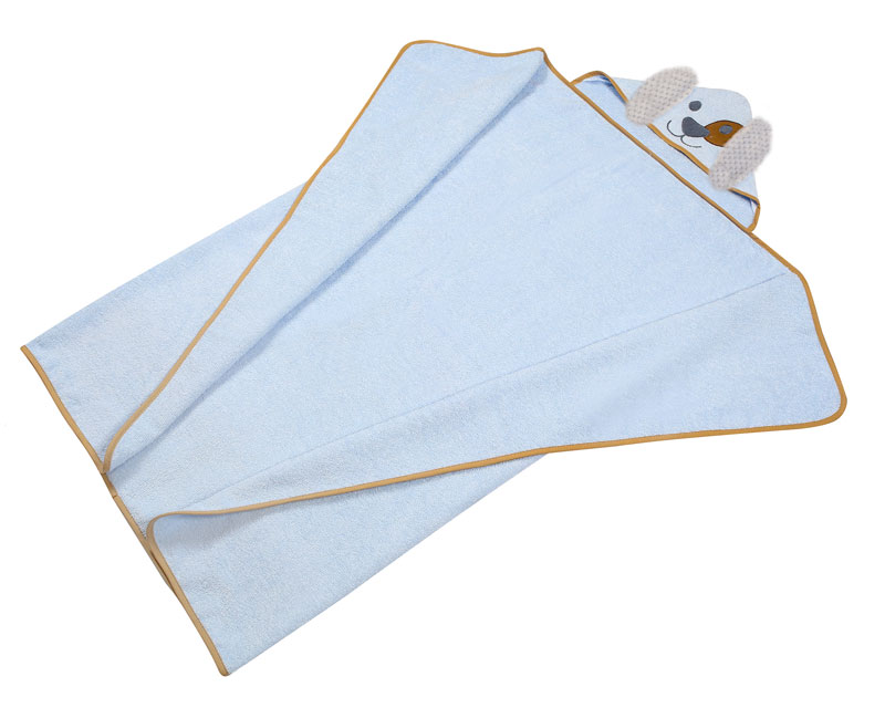 Osuška dětská froté ANIMALS 120x100 cm - MODRÝ PEJSEK