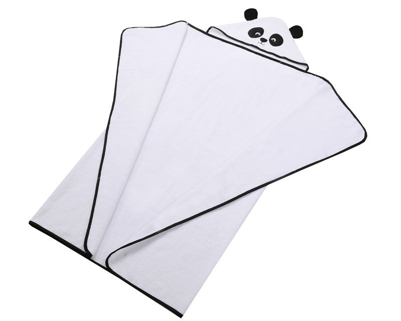 Osuška dětská froté ANIMALS 120x100 cm - BÍLÁ PANDA