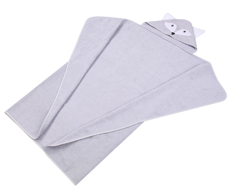 Osuška dětská froté ANIMALS 120x100 cm - ŠEDÁ LIŠKA