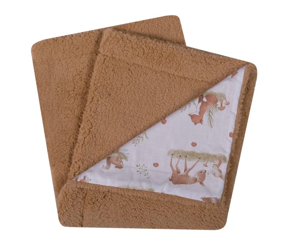 ZAVINOVAČKA  TEDDY - hnědá/LESNÍ ZVÍŘÁTKA