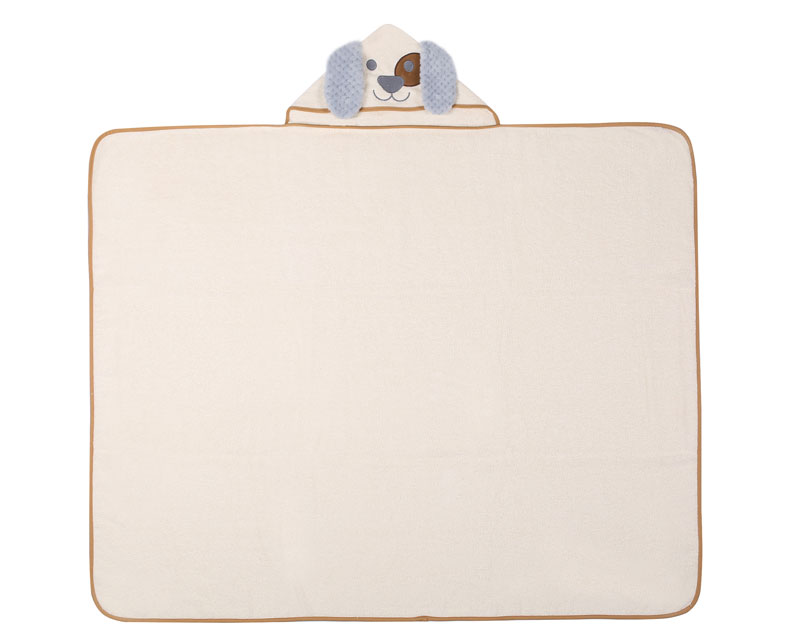 Osuška dětská froté ANIMALS 120x100 cm - BÉŽOVÝ PEJSEK