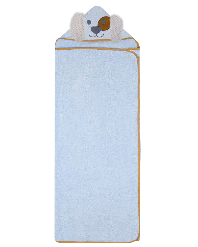 Osuška dětská froté ANIMALS 120x100 cm - MODRÝ PEJSEK