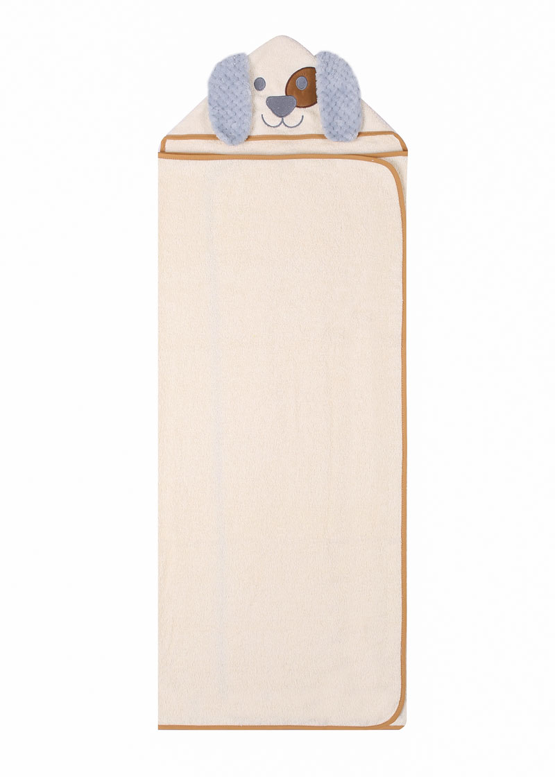 Osuška dětská froté ANIMALS 120x100 cm - BÉŽOVÝ PEJSEK